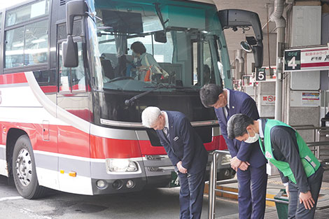 折茂社長による札幌ターミナル職場訪問